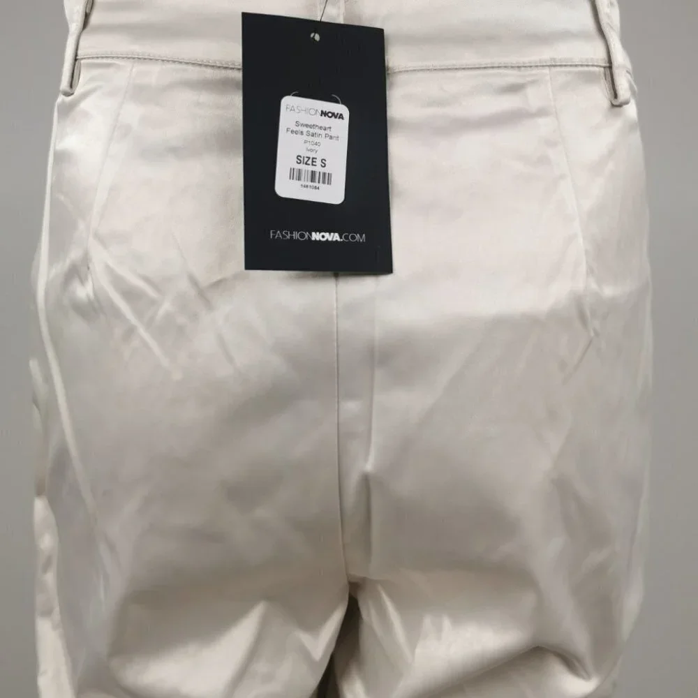 Fashion Nova High Rise Satiny Champagne  Pants - Picture 6 of 6